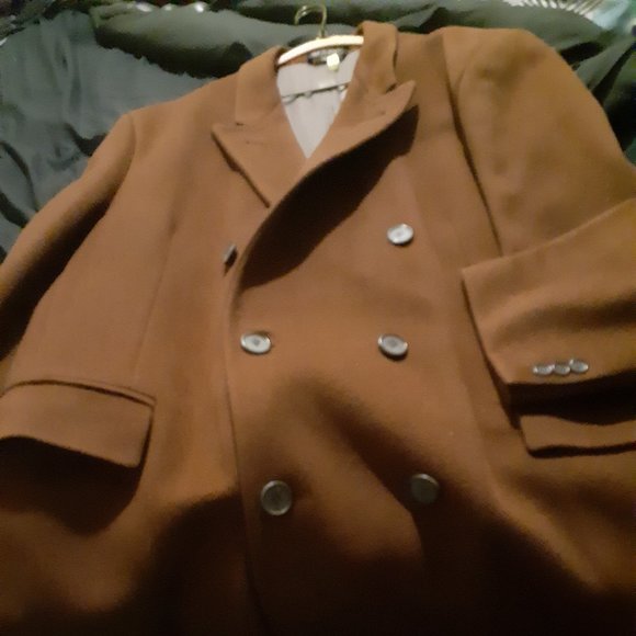The Original Teller Coat. CASHMERE/Wool Overcoat in Brown VALUED AT $1,900.00 - Picture 1 of 6